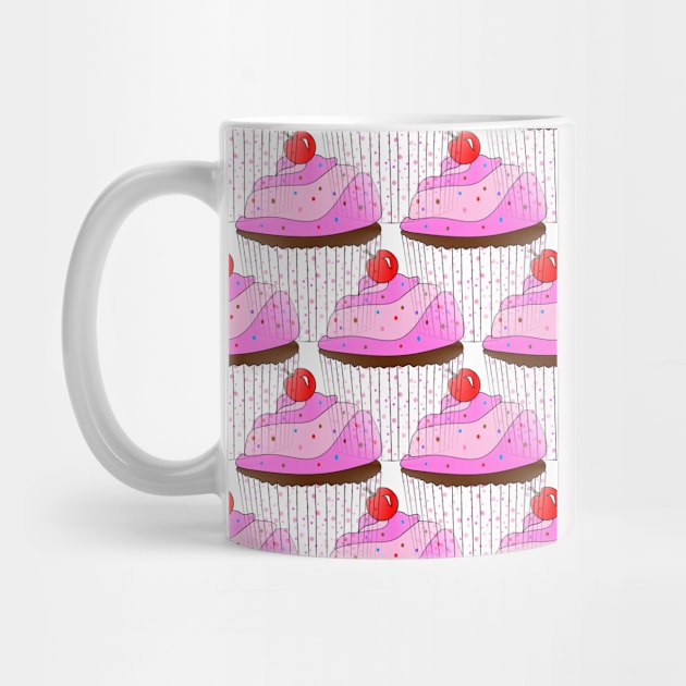 SPRINKLE Cupcake Lover Pattern - Cute Cupcake Art by SartorisArt1